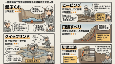 【1級建築施工管理技士】1次検定「土工事根切・埋戻し」の頻出キーワード解説＆類似問題対策
