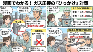 【1級建築施工管理技士】1次検定「鉄筋圧接」の頻出キーワード解説＆類似問題対策